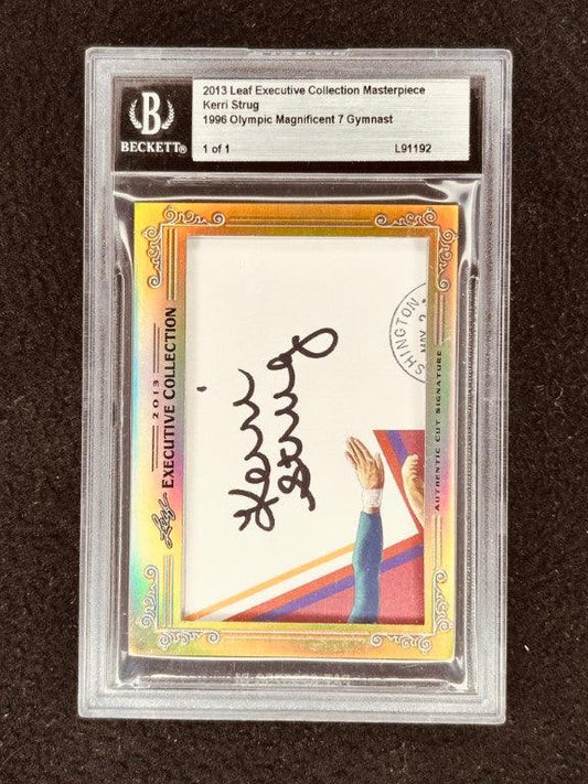 Kerri Strug 2013 Leaf Masterpiece Cut Signature certified autograph card 1/1 JSA Magnificent 7 - AutographsForSale.com