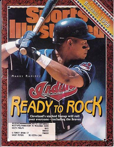 Manny Ramirez Indians 1996 Sports Illustrated magazine - AutographsForSale.com