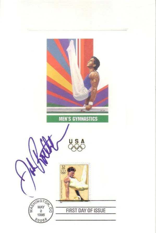 John Roethlisberger signed gymnastics 1996 US Olympic USPS card 1st Day Canceled - AutographsForSale.com
