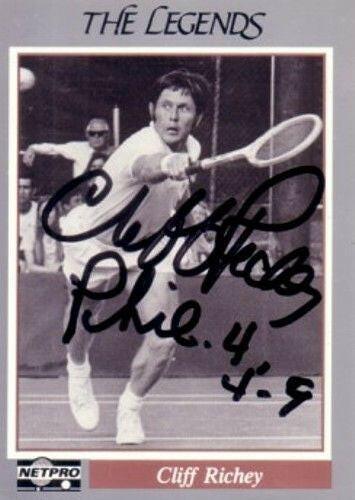 Cliff Richey autographed 1991 Netpro Legends tennis card - AutographsForSale.com