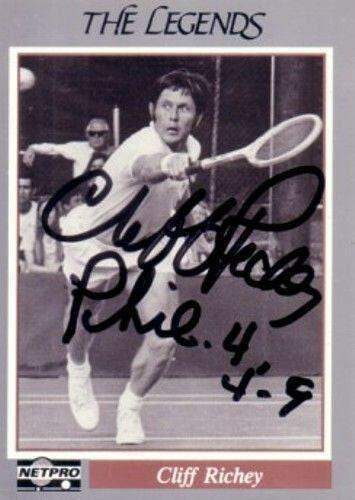Cliff Richey autographed 1991 Netpro Legends tennis card - AutographsForSale.com