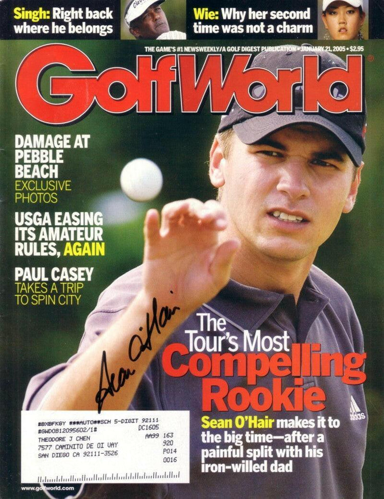 Sean O'Hair autographed 2005 Golf World magazine - AutographsForSale.com