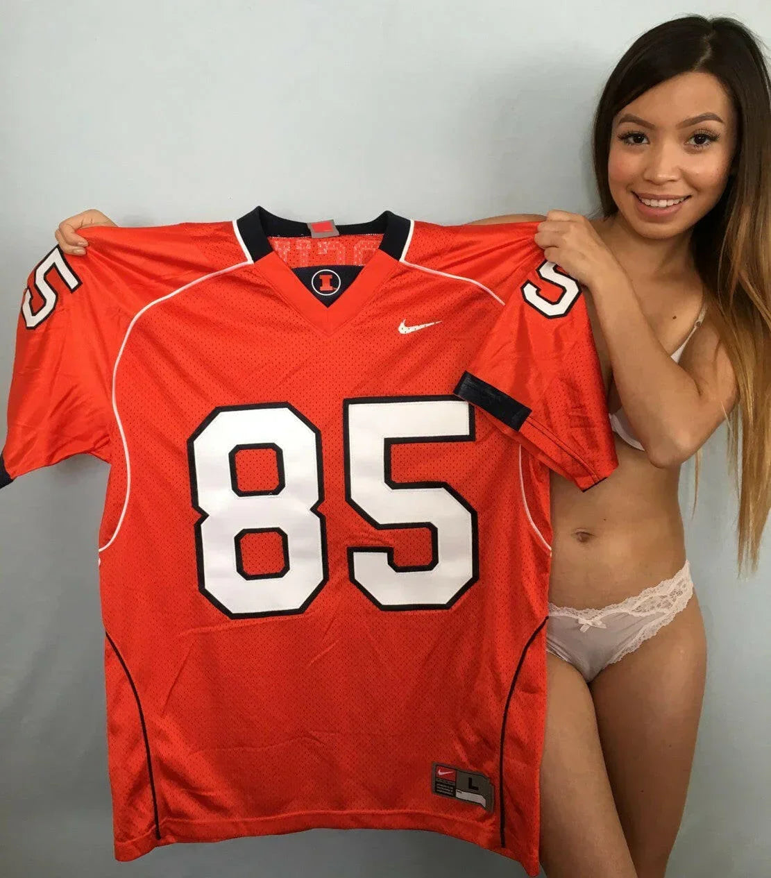 Whitney Mercilus Illinois Fighting Illini Nike orange retro jersey NEW - AutographsForSale.com