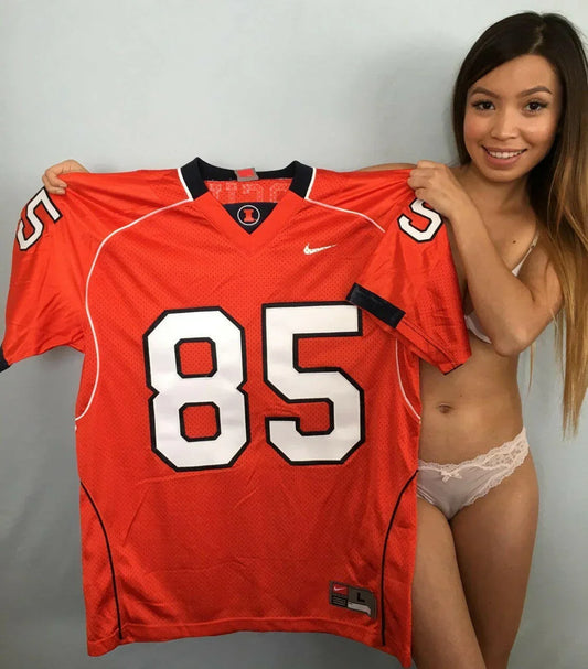 Whitney Mercilus Illinois Fighting Illini Nike orange retro jersey NEW - AutographsForSale.com