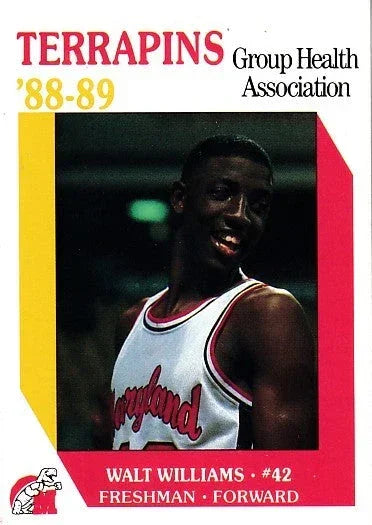Walt Williams Maryland basketball 1988-89 Group Health 1st card - AutographsForSale.com