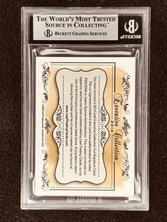 Andy Robustelli 2014 Leaf Masterpiece Cut Signature certified signed card 1/1 NY Giants LA Rams - AutographsForSale.com