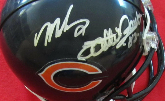 Willie Gault Mike Singletary signed Chicago Bears mini helmet JSA - AutographsForSale.com