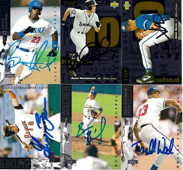 6 1994 Upper Deck Minors baseball signed cards Alex Gonzalez Brian Hunter Gregg Zaun - AutographsForSale.com