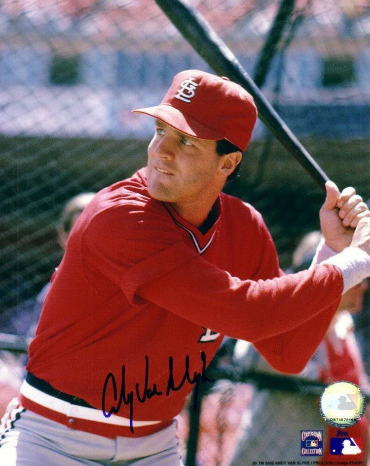 Andy Van Slyke autographed St Louis Cardinals 8x10 photo - AutographsForSale.com