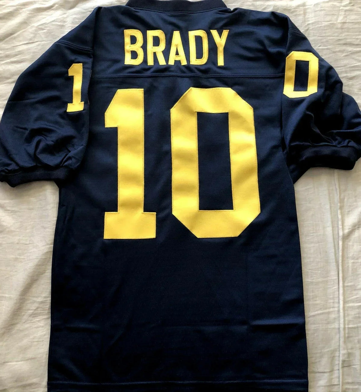 Tom Brady Michigan Wolverines blue regular cut jersey - AutographsForSale.com