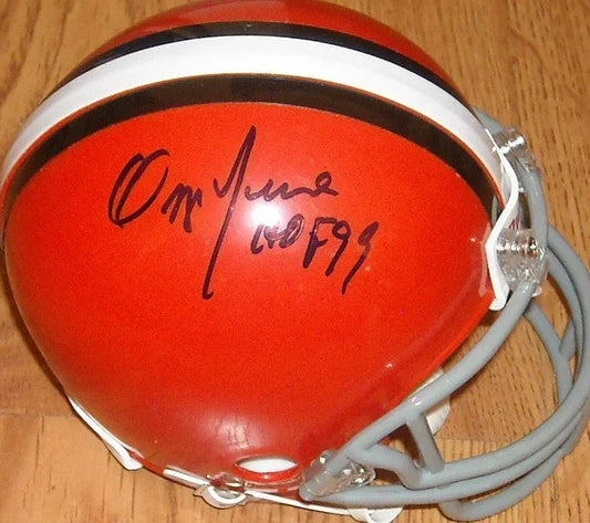 Ozzie Newsome & Brian Sipe signed Cleveland Browns mini helmet JSA - AutographsForSale.com