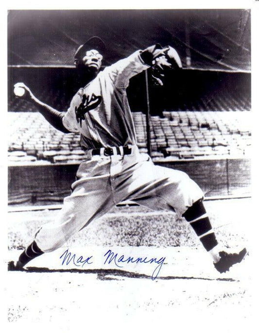 Max Manning autographed Newark Eagles 8x10 photo - AutographsForSale.com