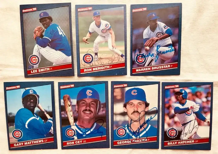 7 signed 1986 Donruss Cubs cards Ron Cey Gary Matthews Lee Smith - AutographsForSale.com