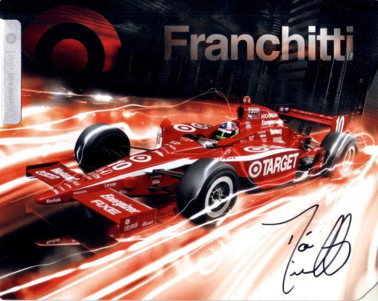 Dario Franchitti autographed 2011 Irl 7x9 photo card - AutographsForSale.com