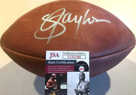 Lawrence Taylor signed NFL game football JSA NY Giants - AutographsForSale.com