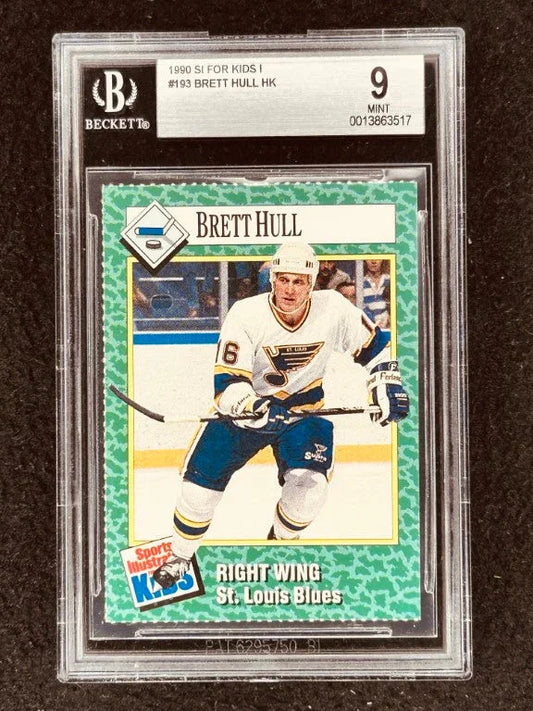 Brett Hull St. Louis Blues 1990 Sports Illustrated for Kids card BGS graded 9 MINT - AutographsForSale.com