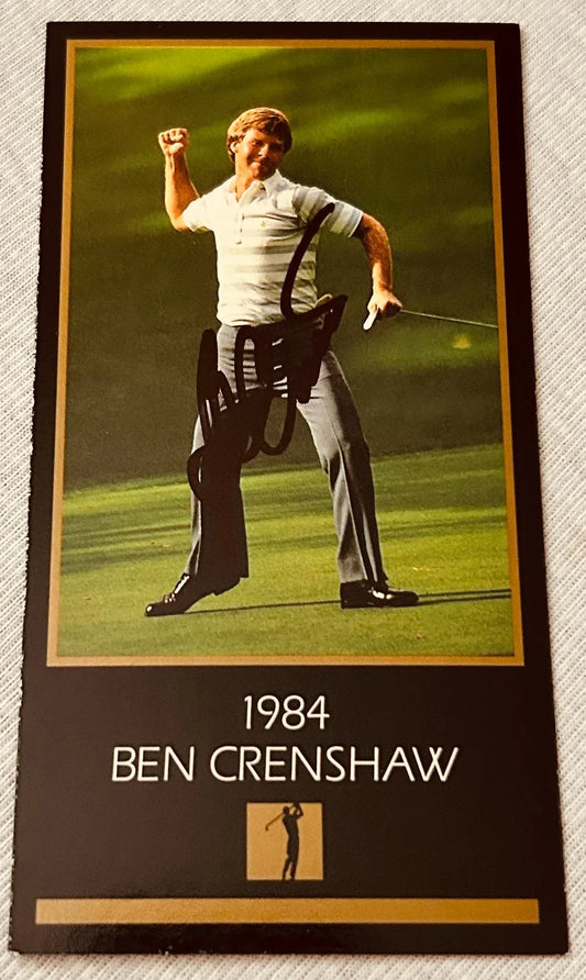Ben Crenshaw autographed 1984 Masters Champion golf card - AutographsForSale.com