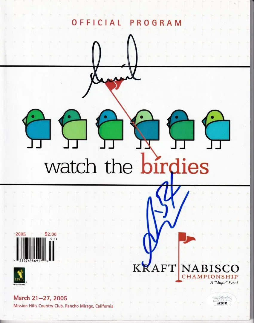 Annika Sorenstam Ai Miyazato signed 2005 LPGA Kraft Nabisco golf program JSA - AutographsForSale.com