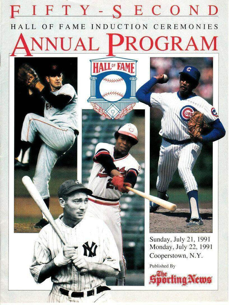 Rod Carew Fergie Jenkins Gaylord Perry 1991 Baseball Hall of Fame program - AutographsForSale.com
