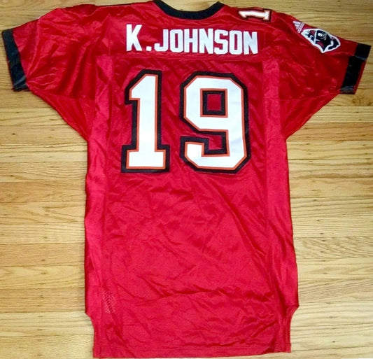 Keyshawn Johnson Tampa Bay Buccaneers 2001 Adidas team issued game model stitched jersey NEW - AutographsForSale.com