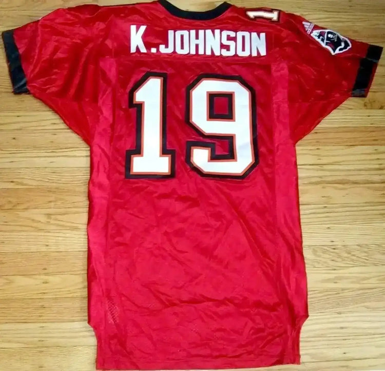 Keyshawn Johnson Buccaneers 2001 Adidas team issued game jersey - AutographsForSale.com