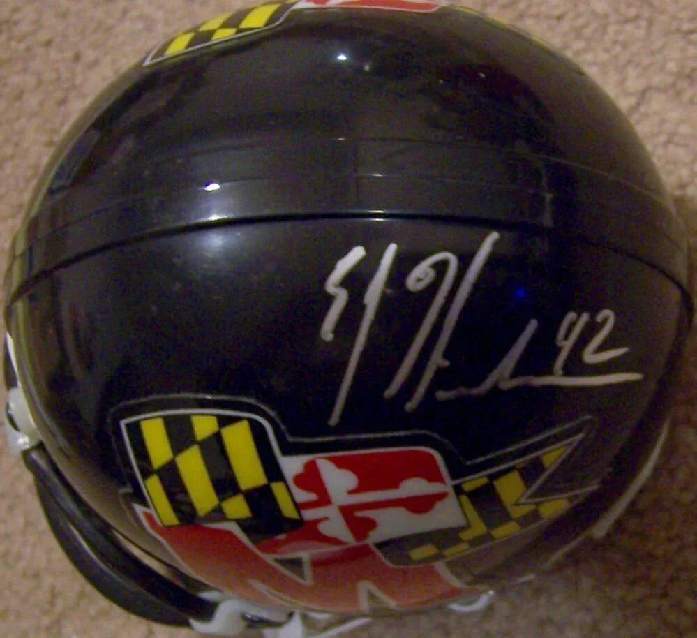 E.J. Henderson signed Maryland Terrapins retro mini helmet - AutographsForSale.com