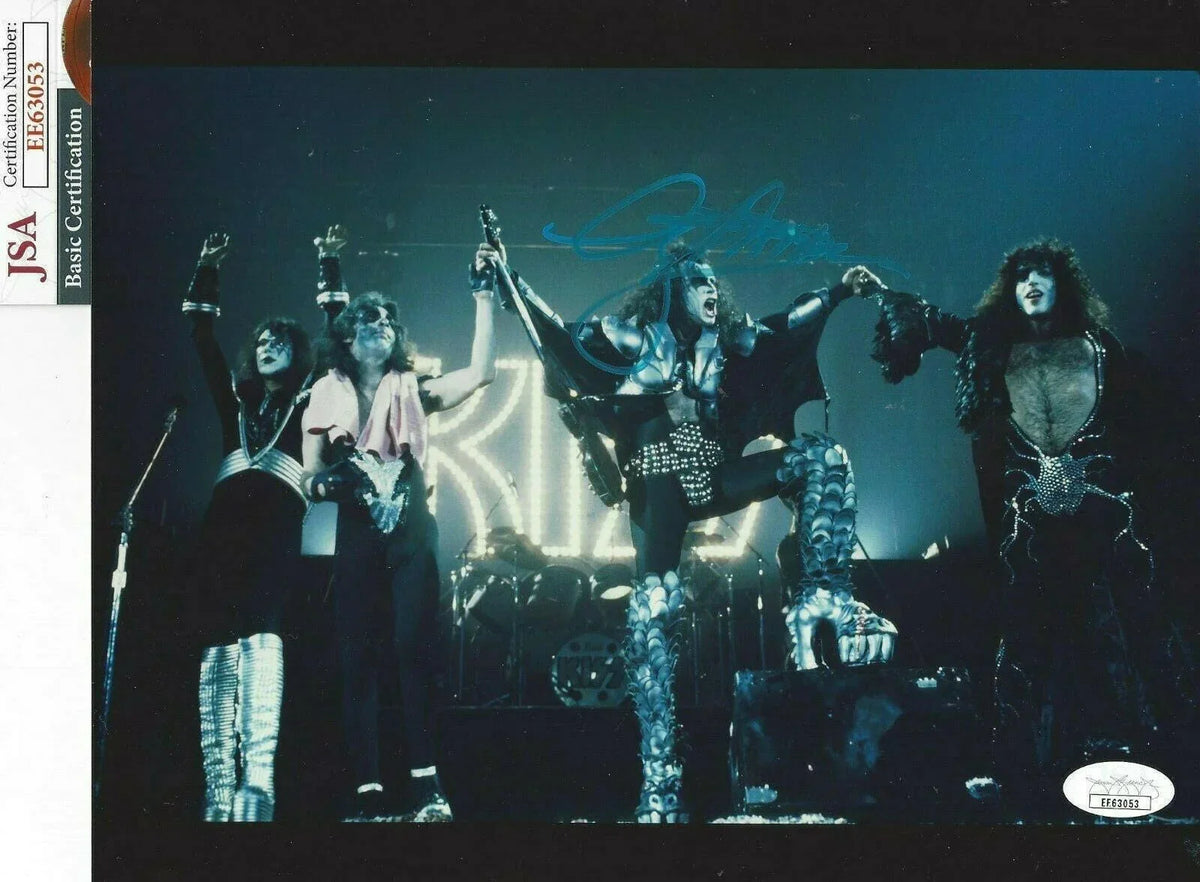 Gene Simmons autographed Kiss 8x10 concert photo JSA - AutographsForSale.com