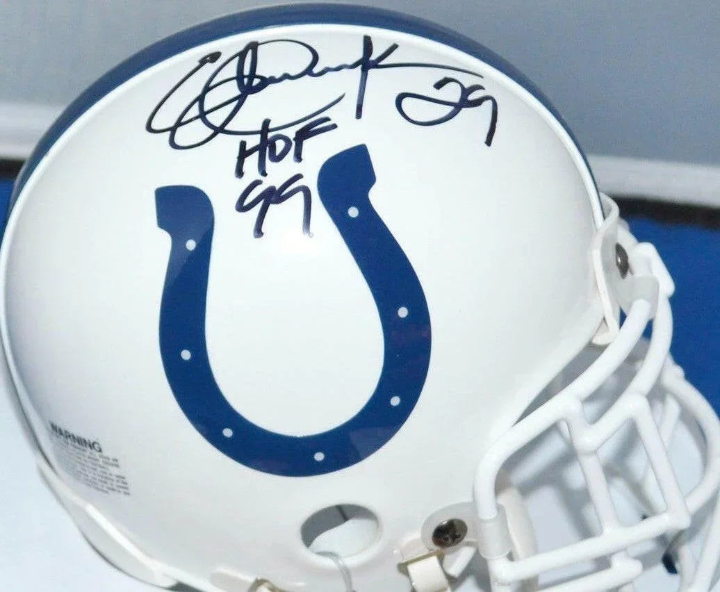 Eric Dickerson autographed Indianapolis Colts mini helmet inscribed HOF 99 (JSA) - AutographsForSale.com