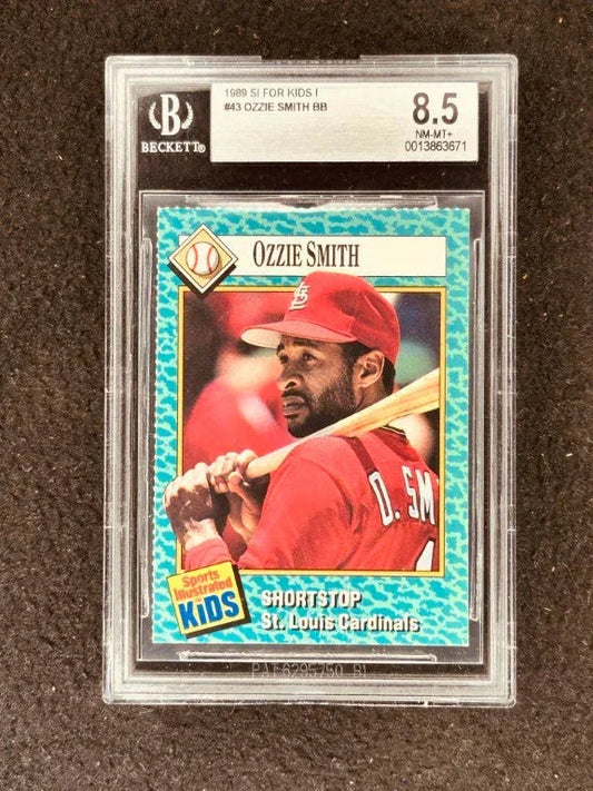 Ozzie Smith St Louis Cardinals 1989 SI for Kids card BGS 8.5 - AutographsForSale.com