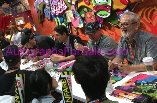 Teenage Mutant Ninja Turtles cast signed 2017 SDCC poster Kevin Eastman Rob Paulsen JSA - AutographsForSale.com