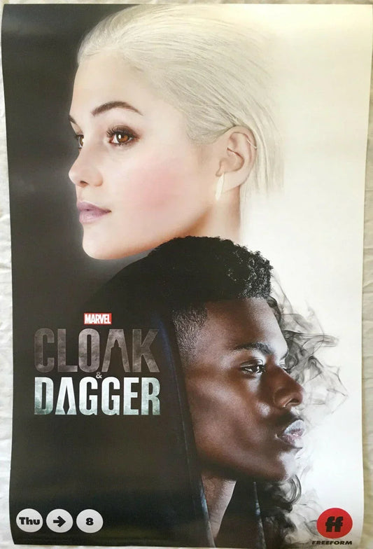 Cloak & Dagger 2018 SDCC Marvel mini poster Olivia Holt Aubrey Joseph - AutographsForSale.com