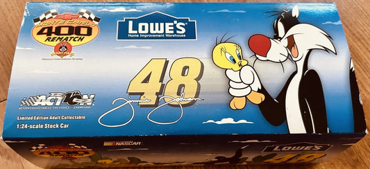 Jimmie Johnson autographed 2002 Lowe’s Looney Tunes 1:24 Action Collectibles diecast car JSA - AutographsForSale.com