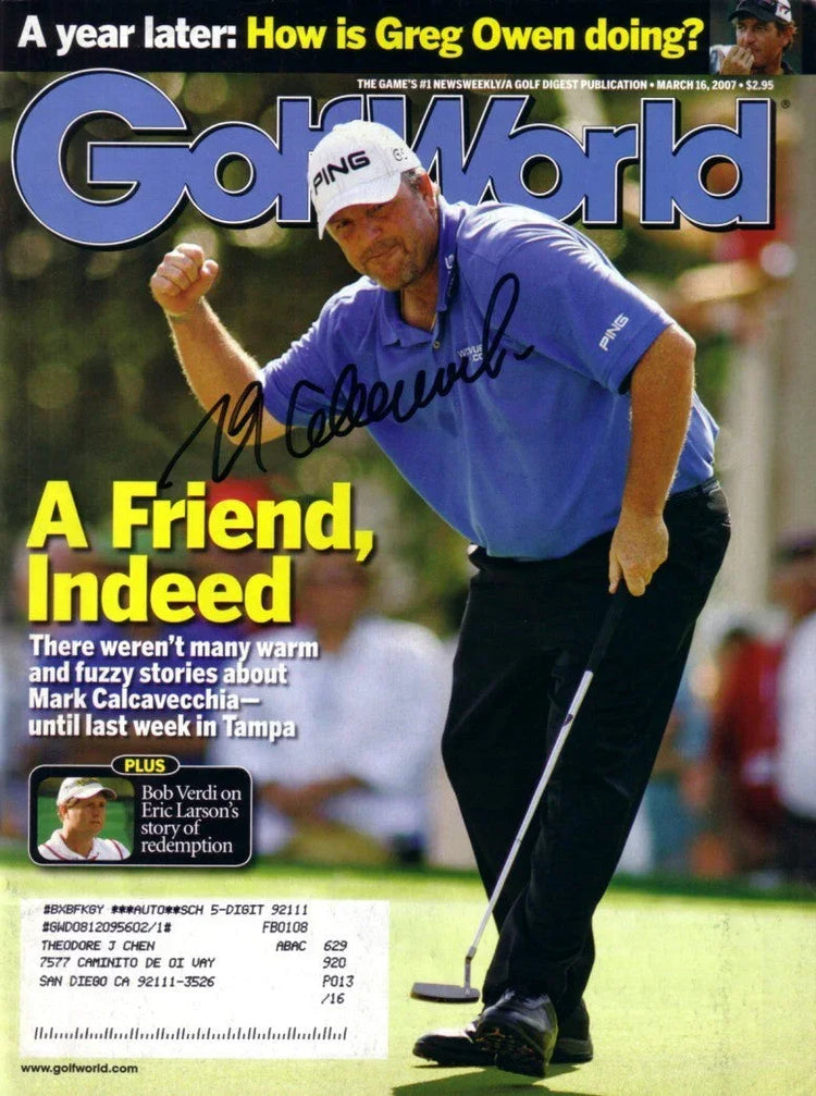 Mark Calcavecchia autographed 2007 Golf World magazine - AutographsForSale.com