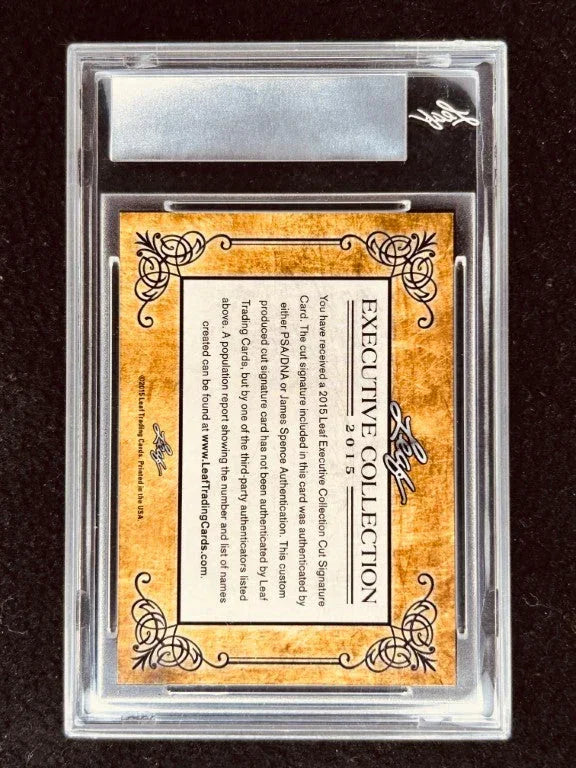 Judi Dench 2015 Leaf Masterpiece Cut Signature certified signed card 1/1 JSA James Bond 007 - AutographsForSale.com