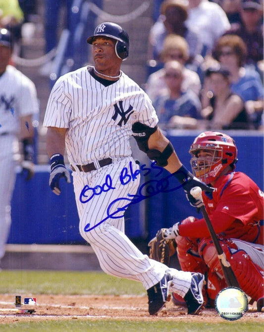 Gary Sheffield signed NY Yankees 8x10 photo with God Bless - AutographsForSale.com