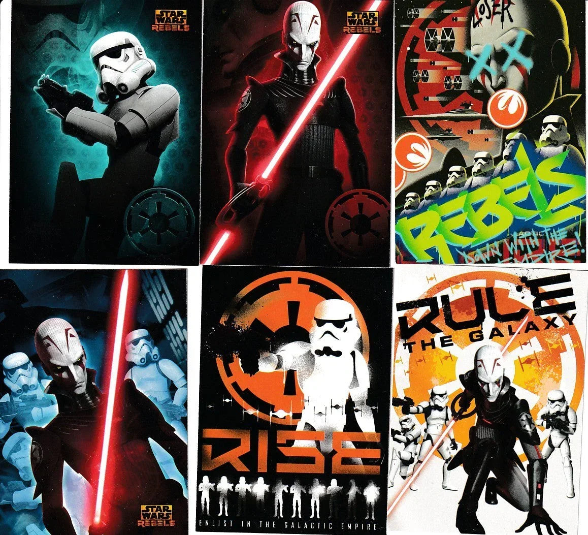 2015 Topps Star Wars Rebels stickers starter set 6 different insert cards - AutographsForSale.com