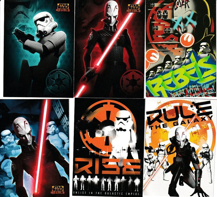 2015 Topps Star Wars Rebels stickers starter set 6 different insert cards - AutographsForSale.com