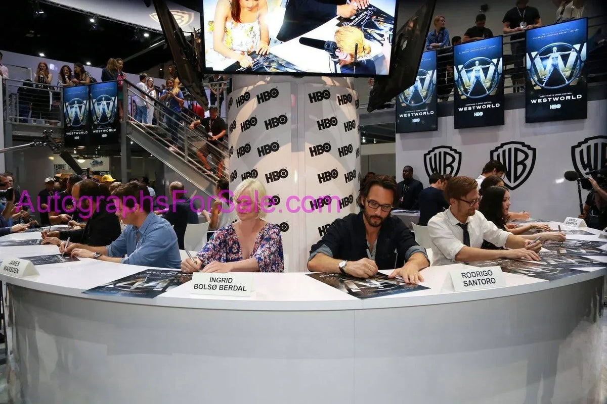 Westworld cast autographed 2017 Comic-Con poster Ed Harris Thandie Newton Evan Rachel Wood Jeffrey Wright JSA - AutographsForSale.com