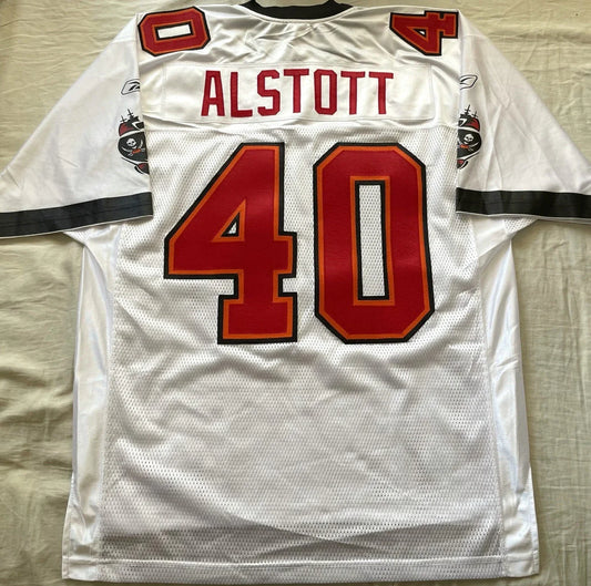 Mike Alstott Tampa Bay Buccaneers Reebok white stitched jersey NEW - AutographsForSale.com
