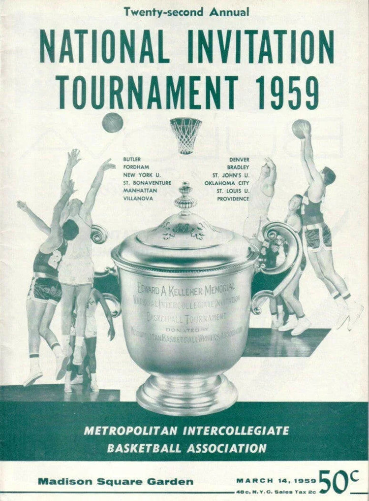 1959 NIT tournament college basketball program St Johns Wins - AutographsForSale.com