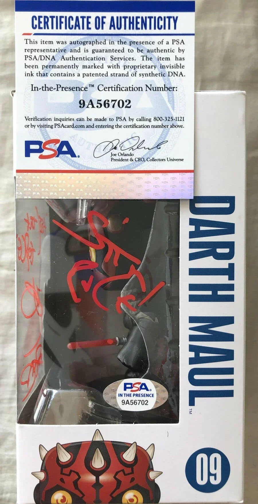 Ray Park signed Star Wars Darth Maul Funko Pop with Feel Force & Sith Rule! PSA/DNA - AutographsForSale.com