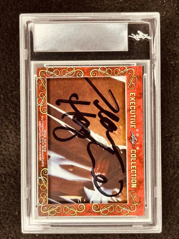 David Duchovny & Dean Haglund 2018 Leaf Cut Signature certified signed card 1/1 JSA X-Files - AutographsForSale.com