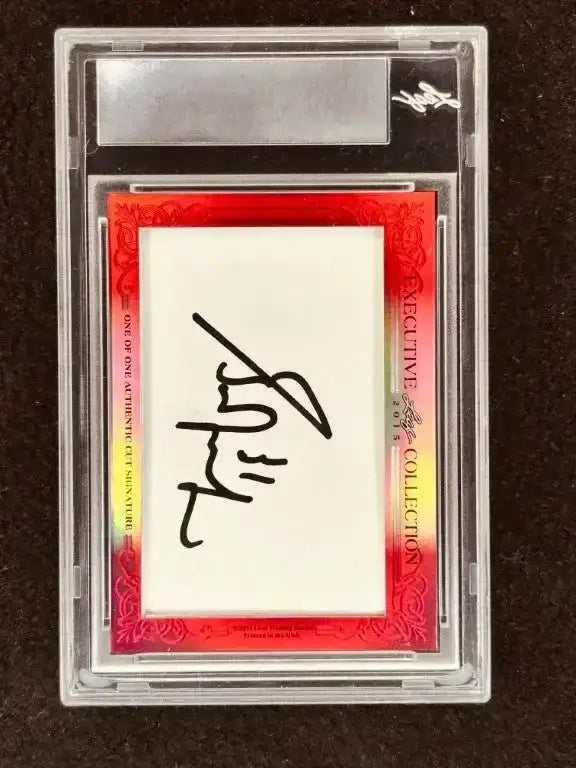 Martin Brodeur Grant Fuhr 2015 Leaf Masterpiece Cut Signature certified signed card 1/1 JSA - AutographsForSale.com