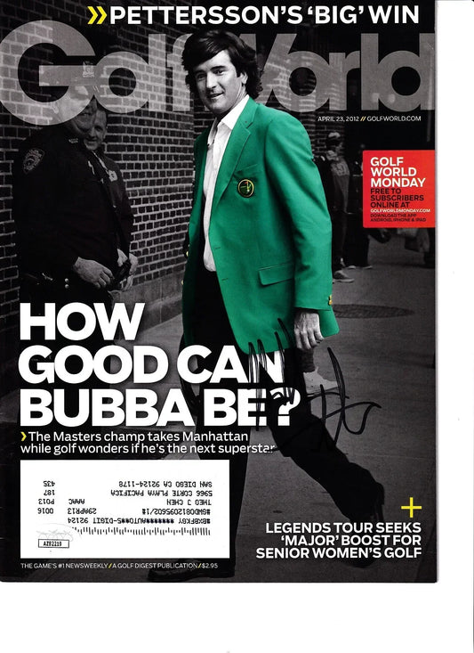 Bubba Watson signed 2012 Masters Jacket Golf World issue JSA - AutographsForSale.com