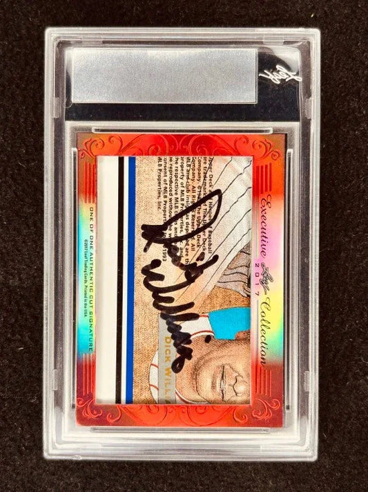 Carl Yastrzemski & Dick Williams 2017 Leaf Masterpiece Cut Signature certified signed card 1/1 JSA Red Sox - AutographsForSale.com