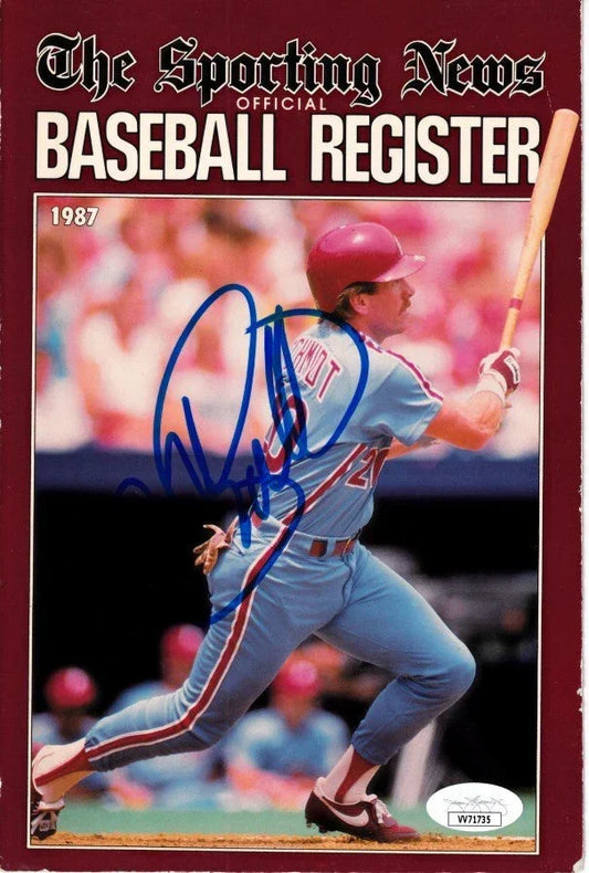 Mike Schmidt signed Philadelphia Phillies Sporting News 1987 Baseball Register cover JSA - AutographsForSale.com