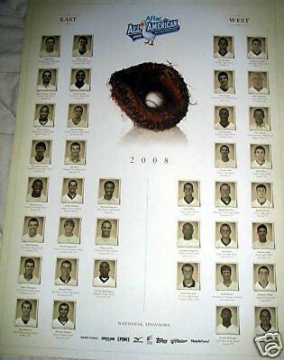 2008 AFLAC High School All American Game Baseball poster Tyler Matzek Zack Wheeler Mike Zunino - AutographsForSale.com