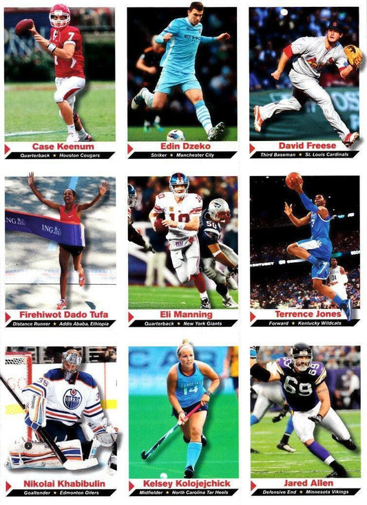 Terrence Jones Case Keenum Rcs Eli Manning 2012 SI for Kids card sheet - AutographsForSale.com