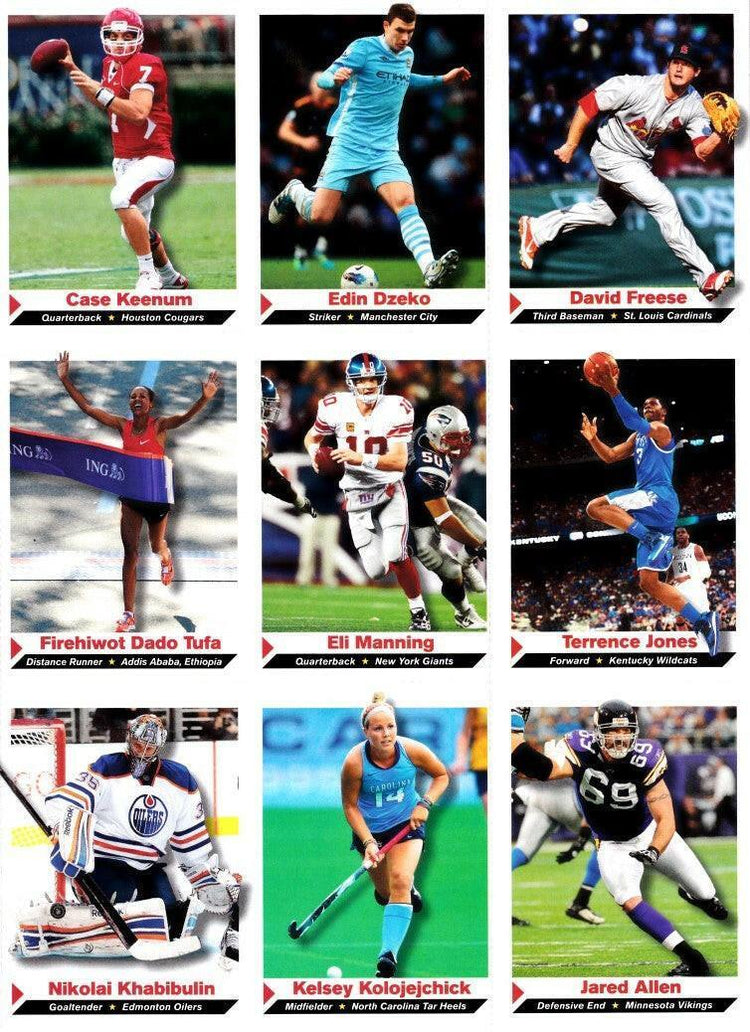 Terrence Jones Case Keenum Rcs Eli Manning 2012 SI for Kids card sheet - AutographsForSale.com