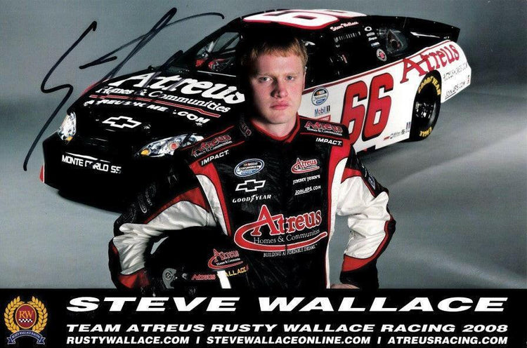 Steve Wallace autographed NASCAR 6x9 photo card - AutographsForSale.com